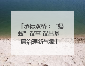 承德双桥：“蚂蚁”议事 议出基层治理新气象