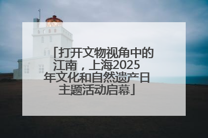 打开文物视角中的江南，上海2025年文化和自然遗产日主题活动启幕