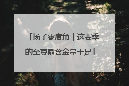 扬子零度角｜这赛季的至尊鼎含金量十足