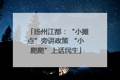 扬州江都：“小摊点”旁讲政策 “小爬爬”上话民生
