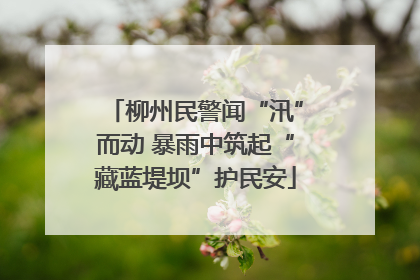 柳州民警闻“汛”而动 暴雨中筑起“藏蓝堤坝”护民安