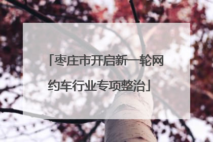 枣庄市开启新一轮网约车行业专项整治