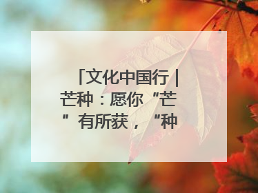 文化中国行｜芒种：愿你“芒”有所获，“种”有所得