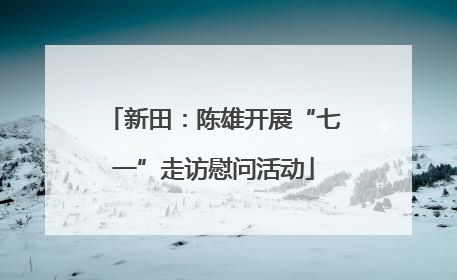 新田：陈雄开展“七一”走访慰问活动