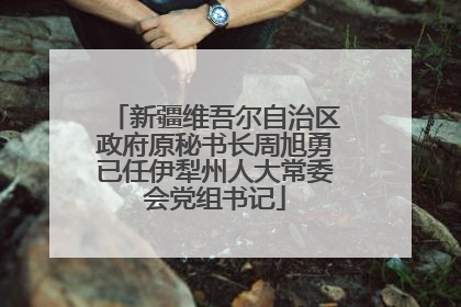 新疆维吾尔自治区政府原秘书长周旭勇已任伊犁州人大常委会党组书记