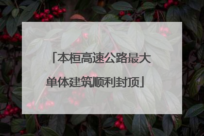本桓高速公路最大单体建筑顺利封顶