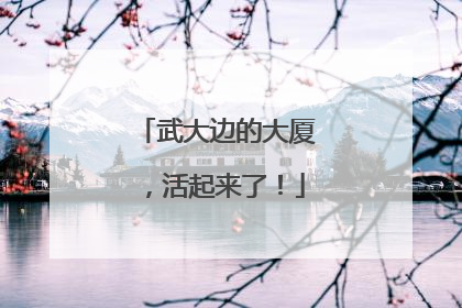 武大边的大厦，活起来了！