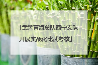 武警青海总队西宁支队开展实战化比武考核