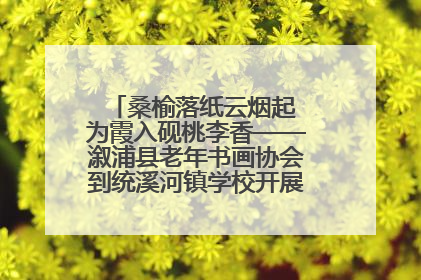桑榆落纸云烟起 为霞入砚桃李香——溆浦县老年书画协会到统溪河镇学校开展书画进校园活动