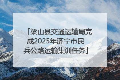 梁山县交通运输局完成2025年济宁市民兵公路运输集训任务