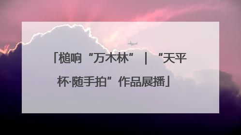 槌响“万木林”｜“天平杯·随手拍”作品展播