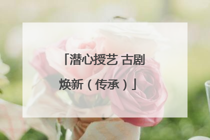 潜心授艺 古剧焕新（传承）