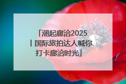 潮起廊洽2025丨国际旅拍达人喊你打卡廊洽时光