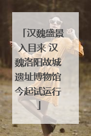 汉魏盛景入目来 汉魏洛阳故城遗址博物馆今起试运行