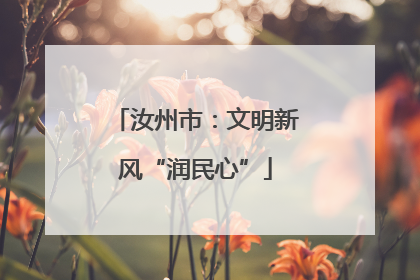 汝州市：文明新风“润民心”