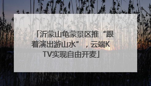 沂蒙山龟蒙景区推“跟着演出游山水”，云端KTV实现自由开麦