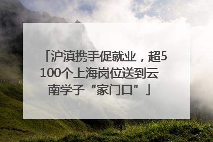 沪滇携手促就业，超5100个上海岗位送到云南学子“家门口”