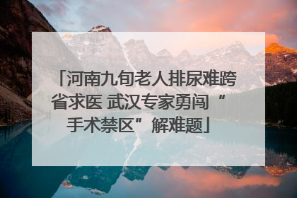 河南九旬老人排尿难跨省求医 武汉专家勇闯“手术禁区”解难题