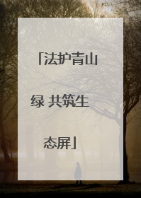 法护青山绿 共筑生态屏