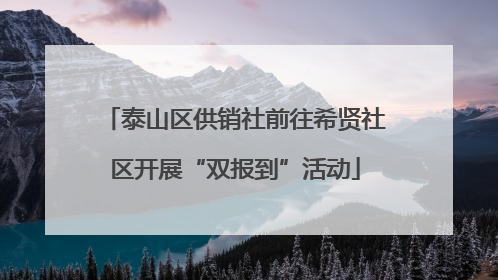 泰山区供销社前往希贤社区开展“双报到”活动