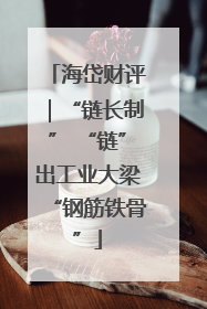 海岱财评｜“链长制” “链”出工业大梁“钢筋铁骨”