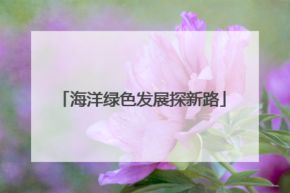 海洋绿色发展探新路