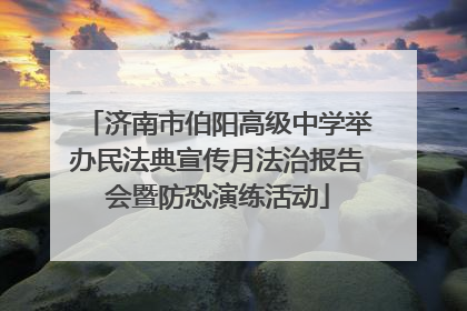 济南市伯阳高级中学举办民法典宣传月法治报告会暨防恐演练活动