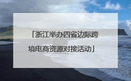 浙江举办四省边际跨境电商资源对接活动