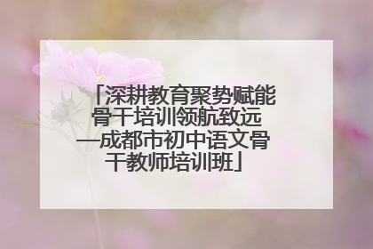 深耕教育聚势赋能 骨干培训领航致远—成都市初中语文骨干教师培训班