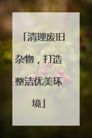 清理废旧杂物，打造整洁优美环境