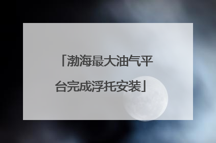 渤海最大油气平台完成浮托安装