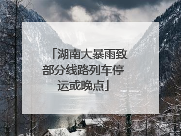 湖南大暴雨致部分线路列车停运或晚点