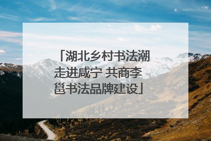 湖北乡村书法潮走进咸宁 共商李邕书法品牌建设