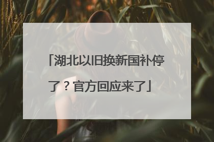 湖北以旧换新国补停了？官方回应来了
