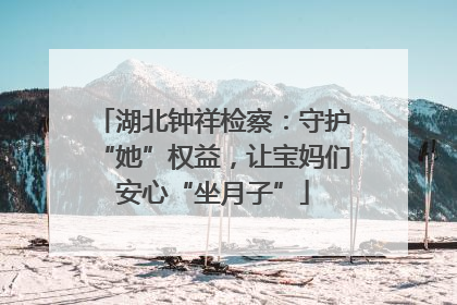 湖北钟祥检察：守护“她”权益，让宝妈们安心“坐月子”