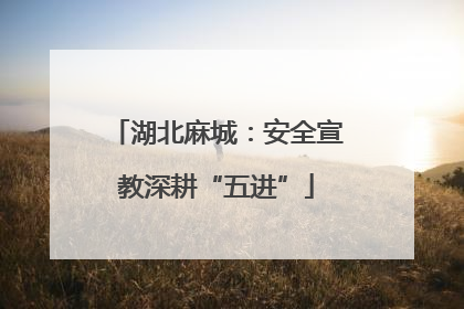 湖北麻城：安全宣教深耕“五进”