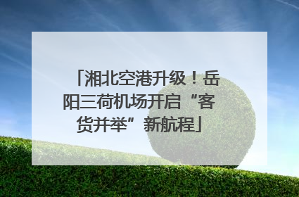 湘北空港升级！岳阳三荷机场开启“客货并举”新航程