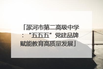 漯河市第二高级中学：“五五五”党建品牌赋能教育高质量发展