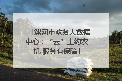 漯河市政务大数据中心：“云”上约农机 服务有保障