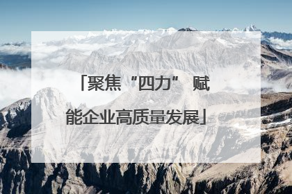聚焦“四力” 赋能企业高质量发展