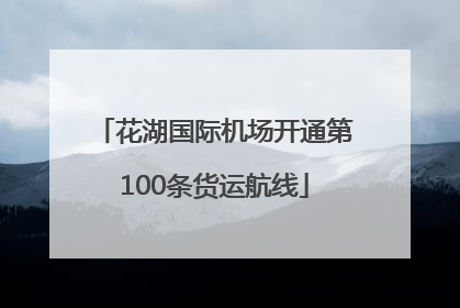 花湖国际机场开通第100条货运航线