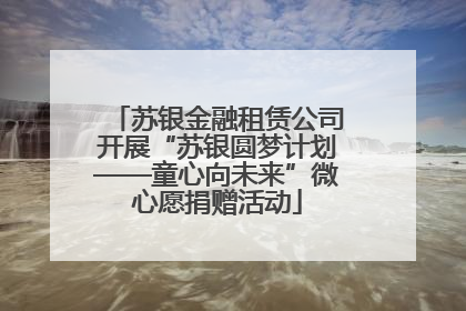 苏银金融租赁公司开展“苏银圆梦计划——童心向未来”微心愿捐赠活动