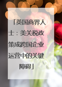 英国商界人士：美关税政策成跨国企业运营中的关键障碍