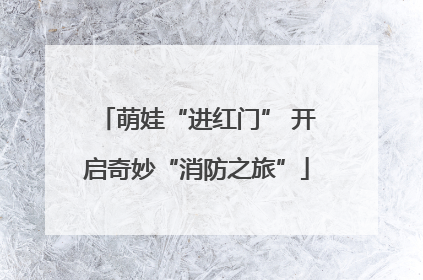 萌娃“进红门” 开启奇妙“消防之旅”