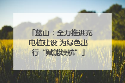 蓝山：全力推进充电桩建设 为绿色出行“赋能续航”