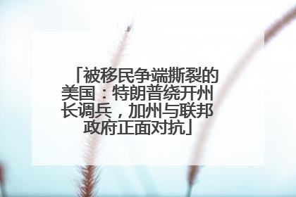 被移民争端撕裂的美国：特朗普绕开州长调兵，加州与联邦政府正面对抗