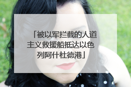 被以军拦截的人道主义救援船抵达以色列阿什杜德港