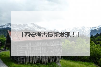 西安考古最新发现！