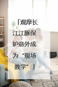 观摩长江江豚保护意外成为“现场教学”
