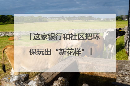 这家银行和社区把环保玩出“新花样”